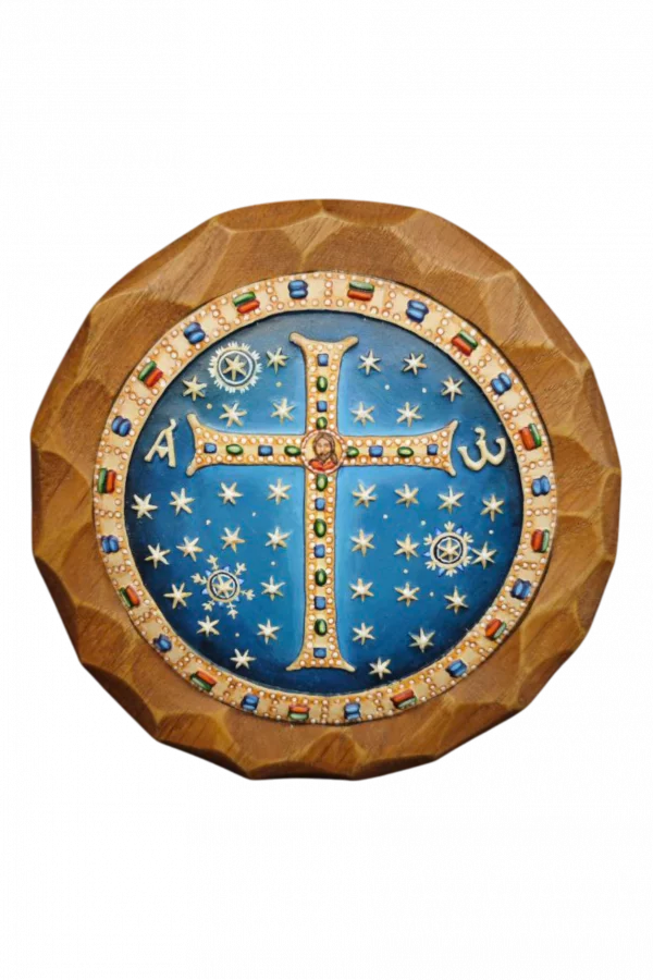 Плакетка "Щит веры" - В киоте, Эксклюзивная роспись