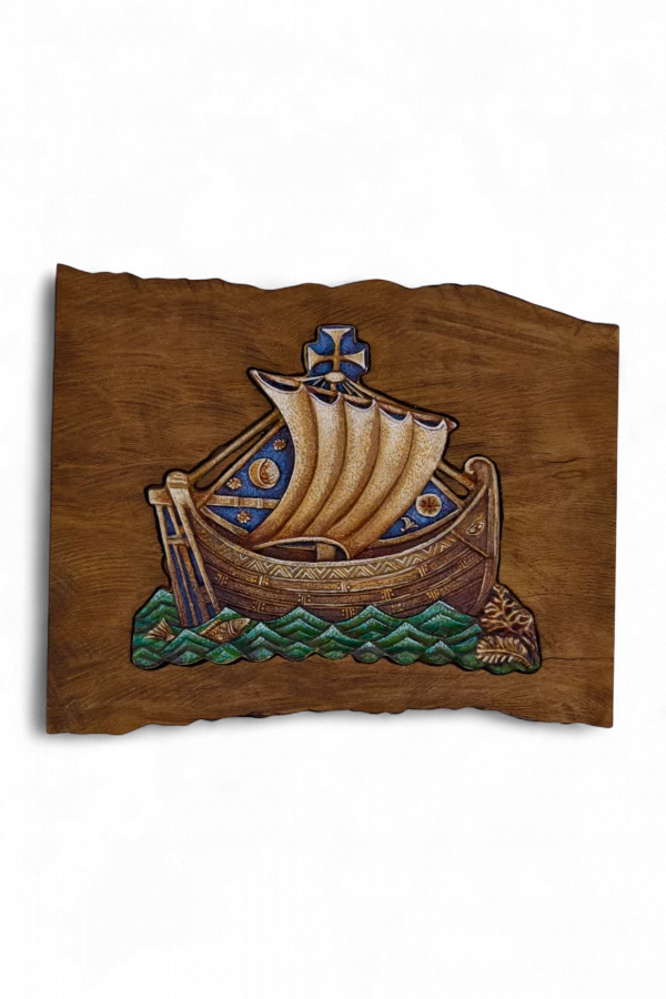 Плакетка "Корабль спасения" - В киоте, Авторская роспись