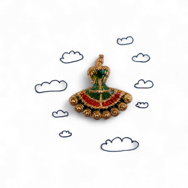 Медальон "Птица счастья" - Золочение и Эмаль