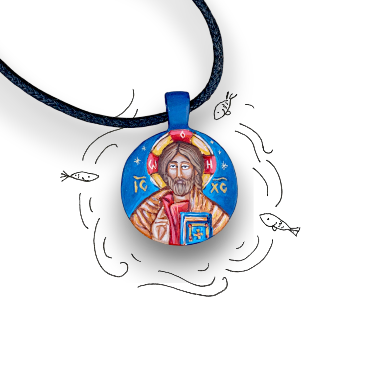 Медальон "Сын Божий" - Авторская роспись