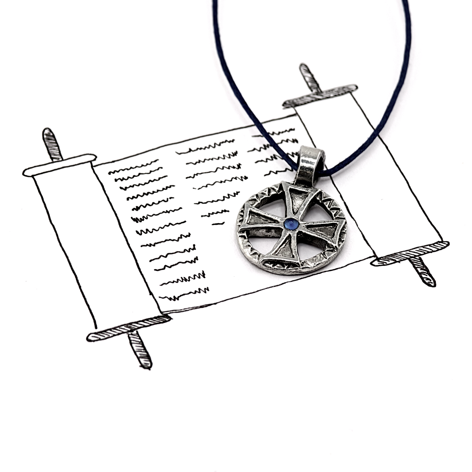 Медальон "Печать Бога" - Полудрагоценные камни