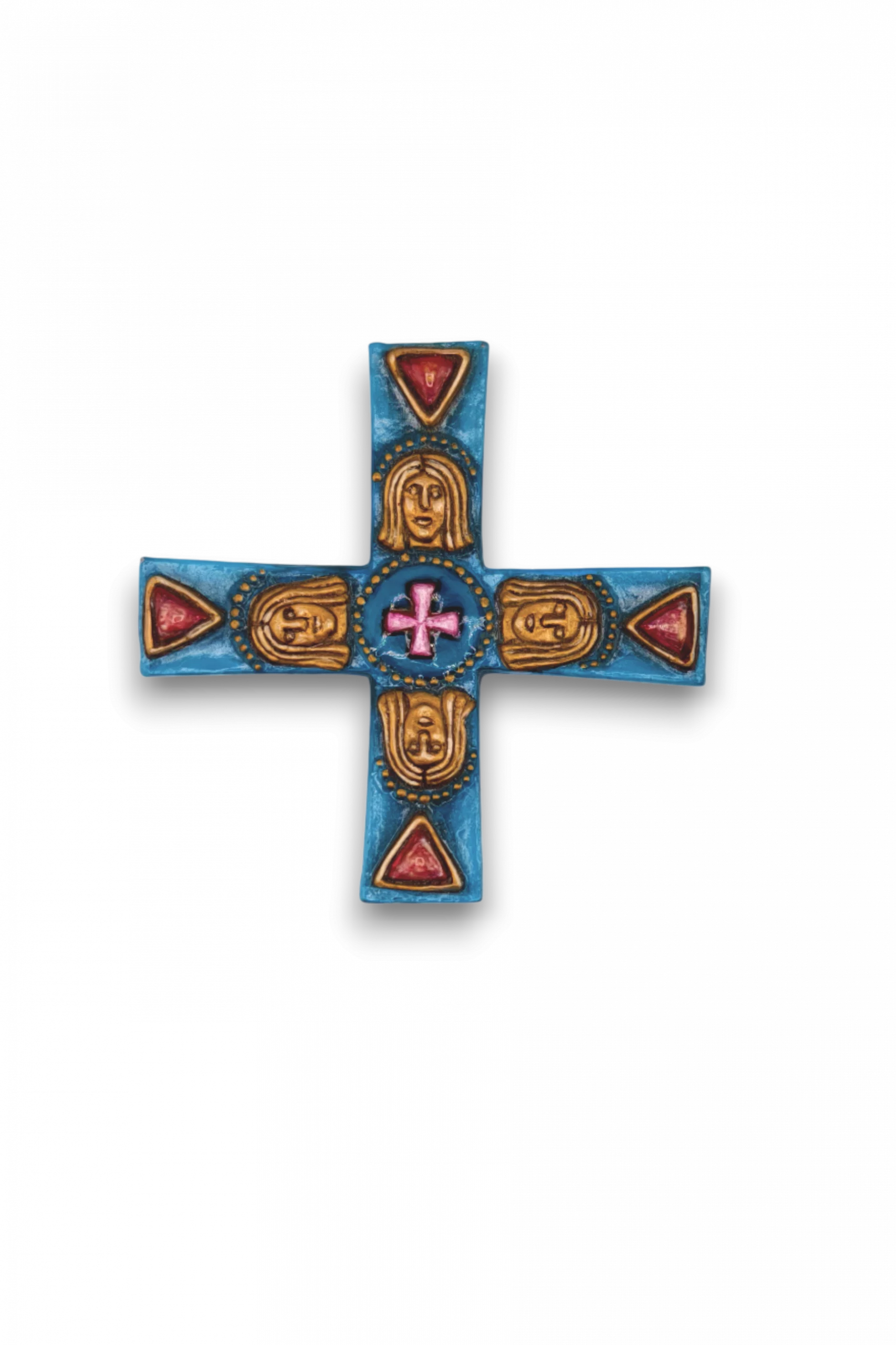 Плакетка-крест "Хвала Господу" (малый) - Авторская роспись