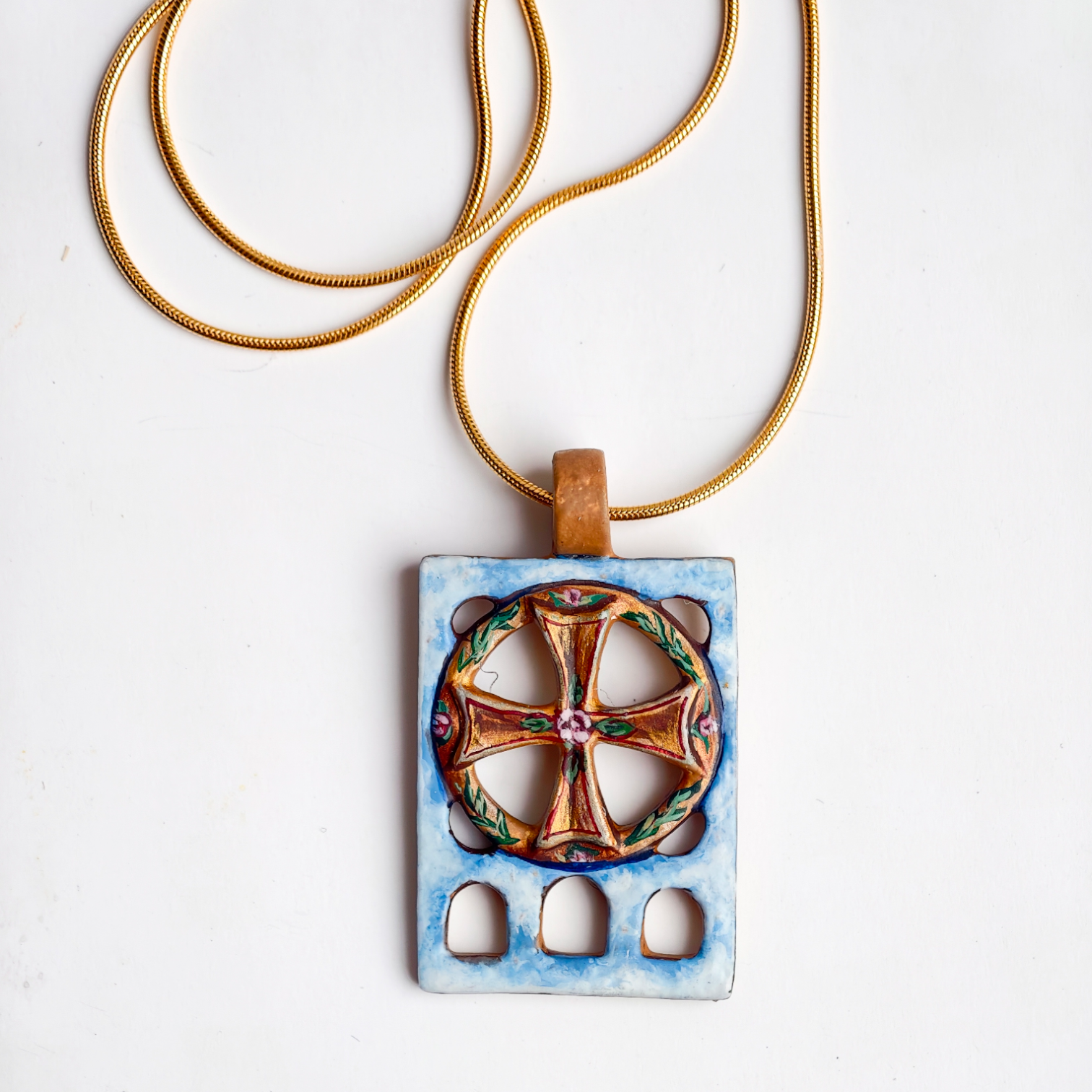 Медальон «Небо» - Авторская роспись