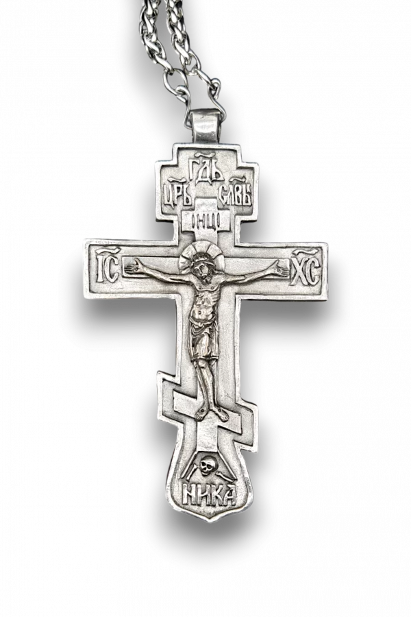 Крест иерейский "Николаевский" - Серебрение