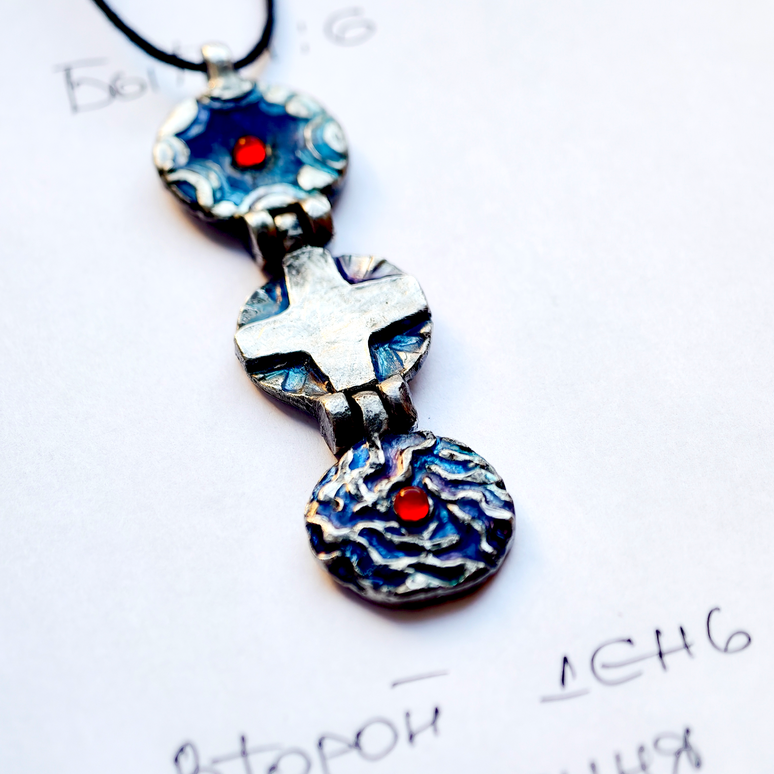 Медальон «Второй день творения» - Эмаль и п/д камни Медальон «Второй день творения» - Эмаль и п/д камни