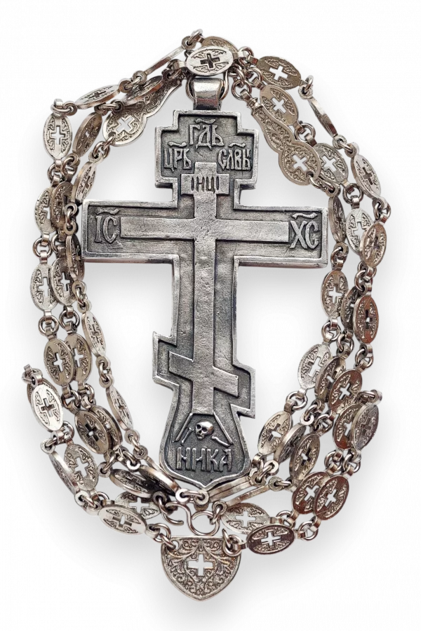 Крест иерейский “Николаевский” без распятия - Серебрение