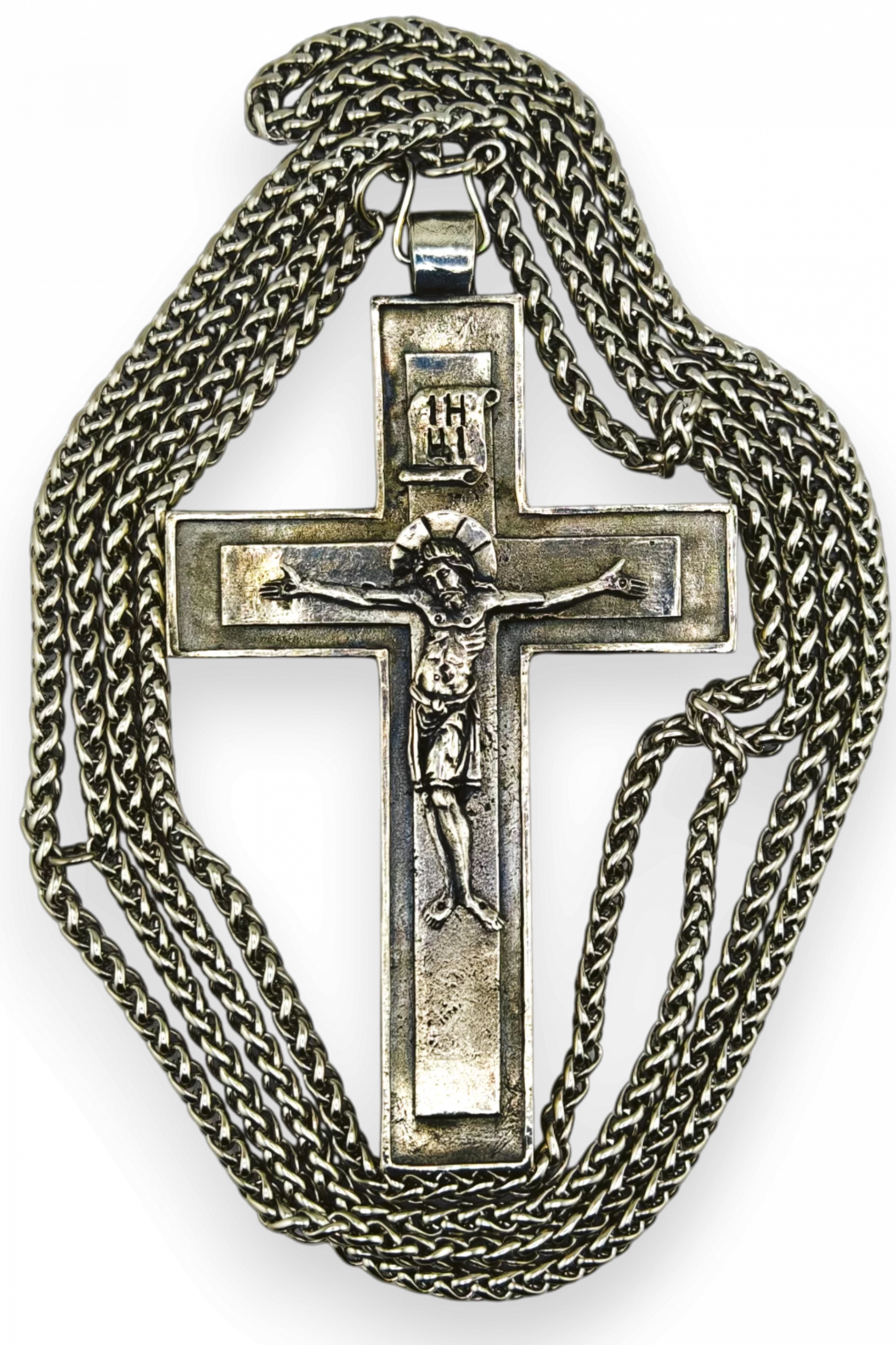 Крест священника “Павловский” с распятием XIIвек - Серебрение Крест священника “Павловский” с распятием XIIвек - Серебрение